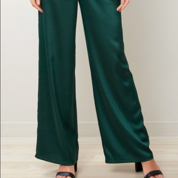 Wide Leg Silk Pants - Picture 2 of 3